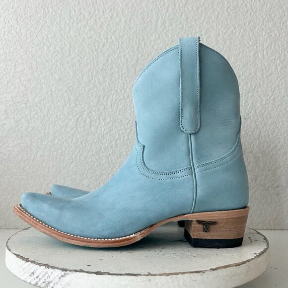 Sky Blue Ankle Boots - Picture 4 of 11